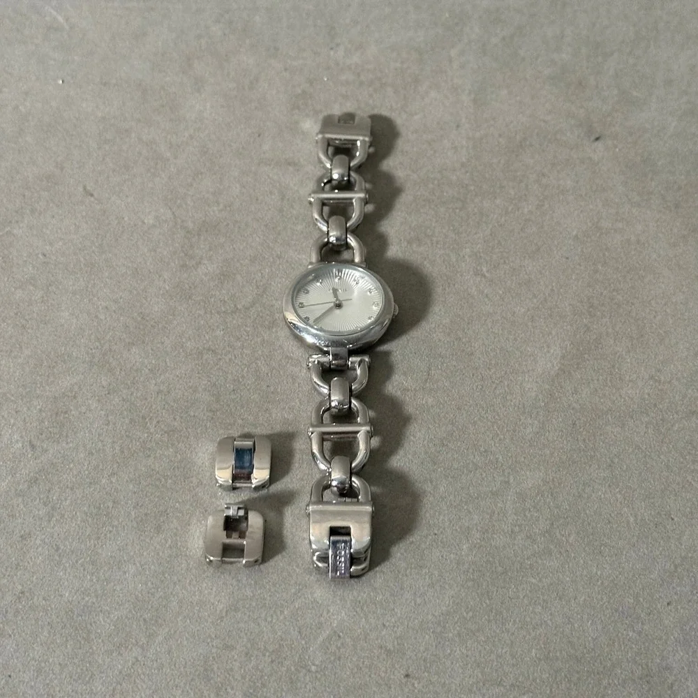 Fossil ES3348 Silver‎ Stainless Steel Horseshoe Link Bracelet Watch Crystal Dial